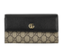 Gucci GG Marmont Continental Wallet, &pound;295, Accessories, Black/Brown, Canvas/Leather, Front view
